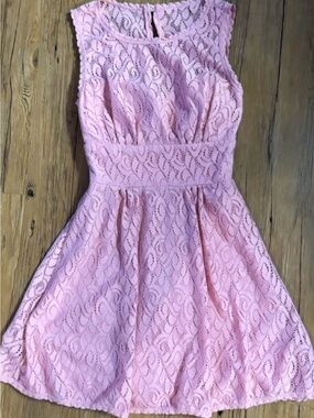 B. Darlin Pink Lace Dress